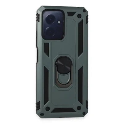 BUĞZ Xiaomi Redmi Note 12 4g Kılıf Sofya Yüzüklü Silikon Kapak - Yeşil