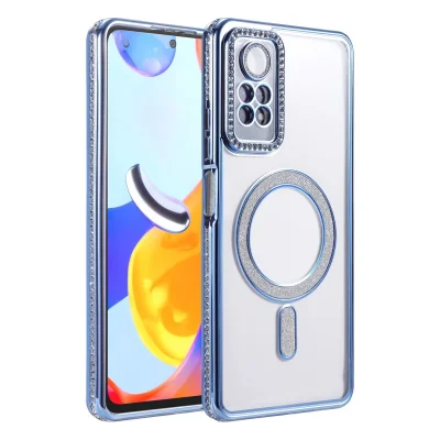 BUĞZ Xiaomi Redmi Note 12 Pro 4g Joke Simli Magneticsafe Kılıf - Mavi