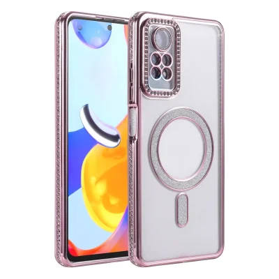 BUĞZ Xiaomi Redmi Note 12 Pro 4g Joke Simli Magneticsafe Kılıf - Pembe