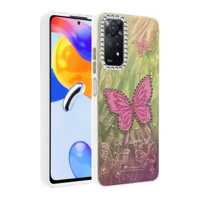 BUĞZ Xiaomi Redmi Note 12 Pro 4g Kılıf Blade Aynalı Desenli Kapak - Desen 5