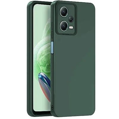BUĞZ Xiaomi Redmi Note 12 Pro 5g Kılıf Nano İçi Kadife Silikon - Koyu Yeşil