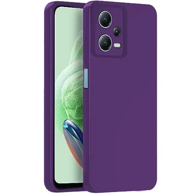BUĞZ Xiaomi Redmi Note 12 Pro 5g Kılıf Nano İçi Kadife Silikon - Mor