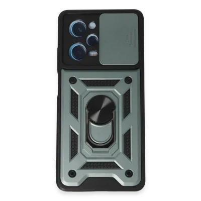 BUĞZ Xiaomi Redmi Note 12 Pro 5g Kılıf Pars Lens Yüzüklü Silikon - Yeşil