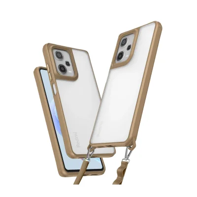 BUĞZ Xiaomi Redmi Note 12 Pro 5g Kılıf Penta Silikon Kılıf - Çöl Titanyum