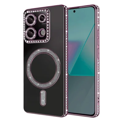 BUĞZ Xiaomi Redmi Note 13 Pro 4g Joke Simli Magneticsafe Kılıf - Pembe