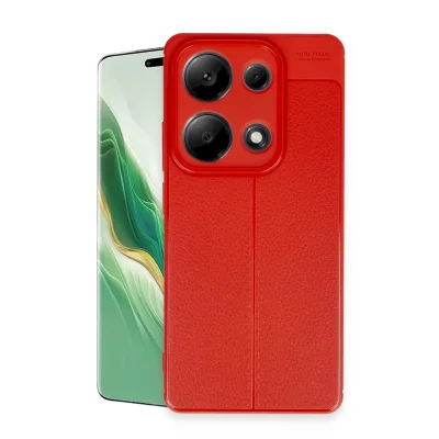 BUĞZ Xiaomi Redmi Note 13 Pro 4g Kılıf Auto Focus Kapak - Kırmızı