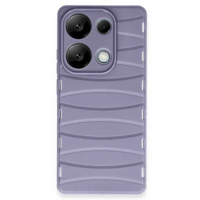 BUĞZ Xiaomi Redmi Note 13 Pro 4g Kılıf Bibercas Silikon Kapak - Lila