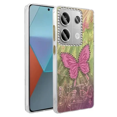 BUĞZ Xiaomi Redmi Note 13 Pro 4g Kılıf Blade Aynalı Desenli Kapak - Desen 5