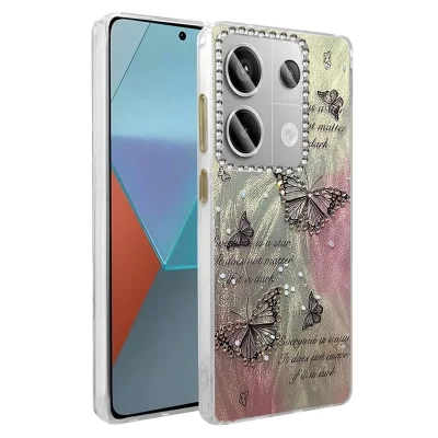 BUĞZ Xiaomi Redmi Note 13 Pro 4g Kılıf Blade Aynalı Desenli Kapak - Desen 6