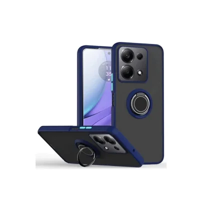 BUĞZ Xiaomi Redmi Note 13 Pro 5g Kılıf Montreal Yüzüklü Silikon Kapak - Lacivert