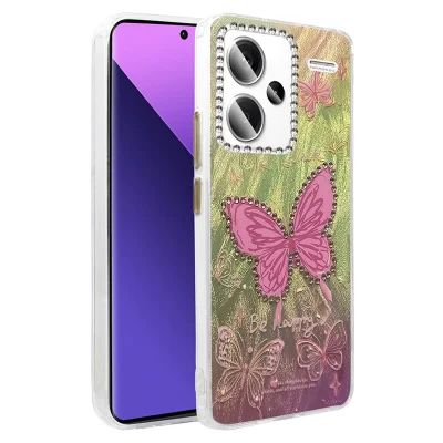 BUĞZ Xiaomi Redmi Note 13 Pro Plus Kılıf Blade Aynalı Desenli Kapak - Desen 5