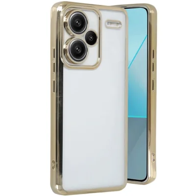 BUĞZ Xiaomi Redmi Note 13 Pro Plus Kılıf Razer Lensli Silikon - Gold