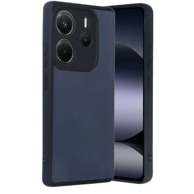 BUĞZ Xiaomi Redmi Note 14 4g Kılıf Aras Deri Kapak - Lacivert