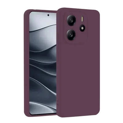 BUĞZ Xiaomi Redmi Note 14 4g Kılıf First Silikon - Mürdüm