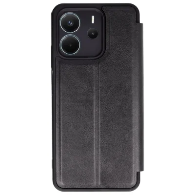 BUĞZ Xiaomi Redmi Note 14 4g Kılıf Flip Cover - Siyah