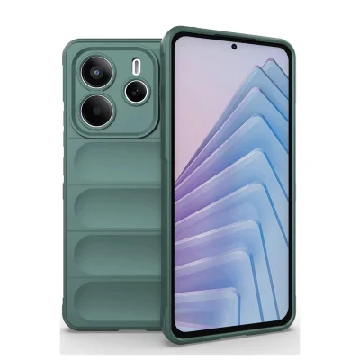 BUĞZ Xiaomi Redmi Note 14 4g Kılıf Optimum Silikon - Koyu Yeşil