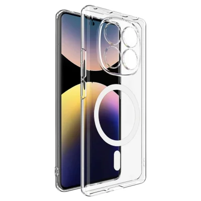 BUĞZ Xiaomi Redmi Note 14 Pro 4g Combo Sert Şeffaf Magsafe Kapak - Şeffaf