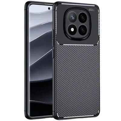 BUĞZ Xiaomi Redmi Note 14 Pro 4g Kılıf Auto Focus Karbon Kapak - Siyah