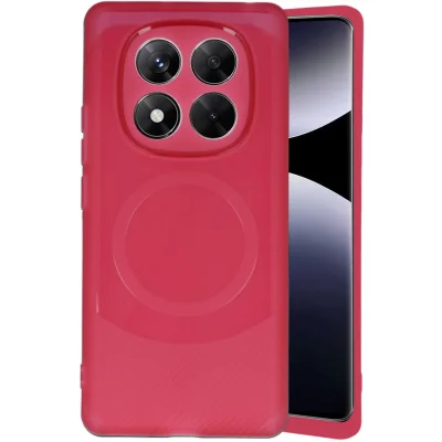 BUĞZ Xiaomi Redmi Note 14 Pro 4g Kılıf Maya Karbon Kapak - Bordo