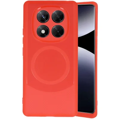 BUĞZ Xiaomi Redmi Note 14 Pro 4g Kılıf Maya Karbon Kapak - Kırmızı