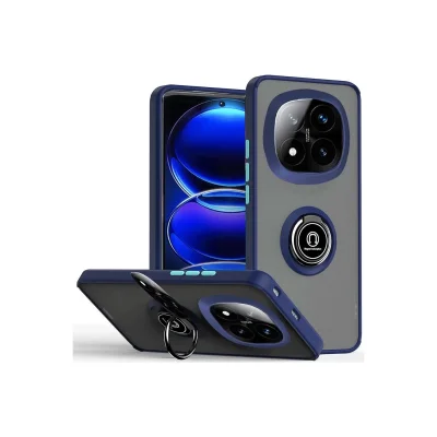 BUĞZ Xiaomi Redmi Note 14 Pro 4g Kılıf Montreal Yüzüklü Silikon Kapak - Lacivert