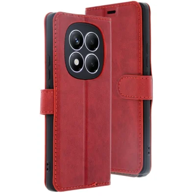 BUĞZ Xiaomi Redmi Note 14 Pro 4g Kılıf Trend S Plus Kapaklı Kılıf - Kırmızı