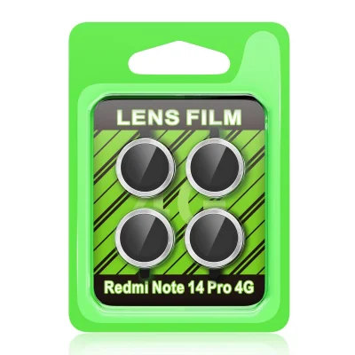 BUĞZ Xiaomi Redmi Note 14 Pro 4g Raze Metal Kamera Lens - Gümüş