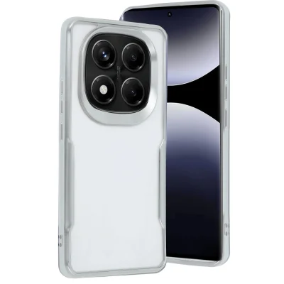 BUĞZ Xiaomi Redmi Note 14 Pro 5g Kılıf Boyi Silikon Kapak - Gümüş