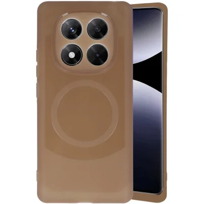 BUĞZ Xiaomi Redmi Note 14 Pro 5g Kılıf Maya Karbon Kapak - Kahverengi