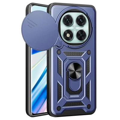 BUĞZ Xiaomi Redmi Note 14 Pro 5g Kılıf Pars Lens Yüzüklü Silikon - Lacivert