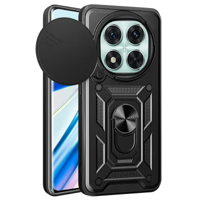 BUĞZ Xiaomi Redmi Note 14 Pro 5g Kılıf Pars Lens Yüzüklü Silikon - Siyah