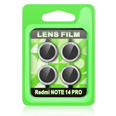 BUĞZ Xiaomi Redmi Note 14 Pro 5g Raze Metal Kamera Lens - Gümüş