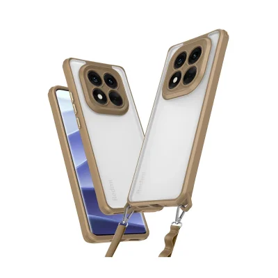 BUĞZ Xiaomi Redmi Note 14 Pro Plus Kılıf Penta Silikon Kılıf - Çöl Titanyum