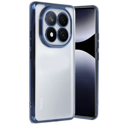 BUĞZ Xiaomi Redmi Note 14 Pro Plus Kılıf Razer Lensli Silikon - Lacivert