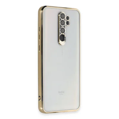 BUĞZ Xiaomi Redmi Note 8 Pro Kılıf Razer Lensli Silikon - Gold