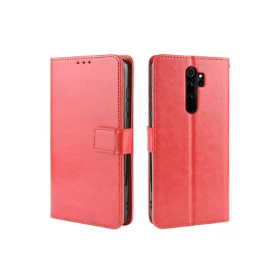 BUĞZ Xiaomi Redmi Note 8 Pro Kılıf Trend S Plus Kapaklı Kılıf - Kırmızı