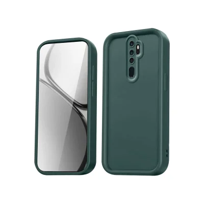 BUĞZ Xiaomi Redmi Note 8 Pro Kılıf Viera Silikon - Koyu Yeşil