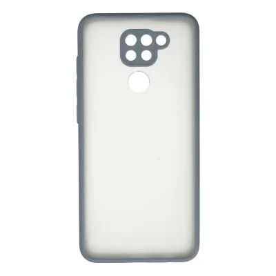 BUĞZ Xiaomi Redmi Note 9 Kılıf Montreal Silikon Kapak - Gri