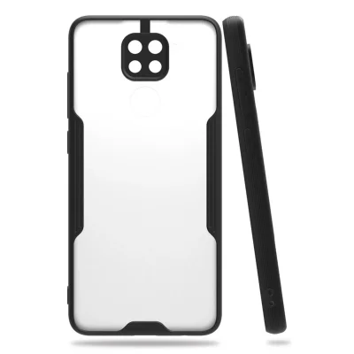 BUĞZ Xiaomi Redmi Note 9 Kılıf Platin Silikon - Siyah