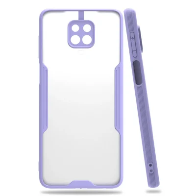 BUĞZ Xiaomi Redmi Note 9s Kılıf Platin Silikon - Lila