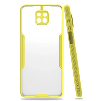 BUĞZ Xiaomi Redmi Note 9s Kılıf Platin Silikon - Sarı