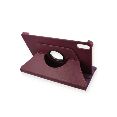 BUĞZ Xiaomi Redmi Pad 2 Kılıf 360 Tablet Deri Kılıf - Mürdüm