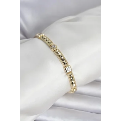 BUĞZ Xuping Punta Model Gold Renk Kadın Bileklik