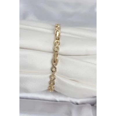 BUĞZ Xuping Zirkon Taşlı Sonsuzluk Model Kadın Bileklik - BUĞZ