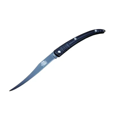 BUĞZ Y 122 Siyah Kılçık Outdoor Çakı 16cm - Manuel, İşlemeli Sap