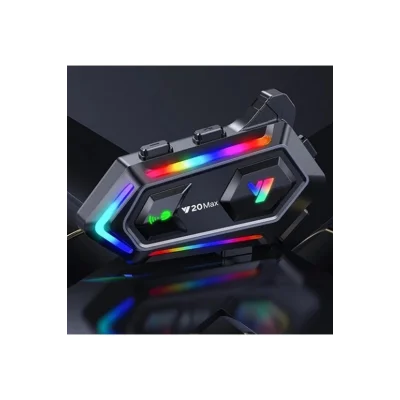 BUĞZ Y20 Max Motosiklet Bluetooth 5.3 Kask Intercom 2 Kişi 300 Metre Eşleşme Özellikli