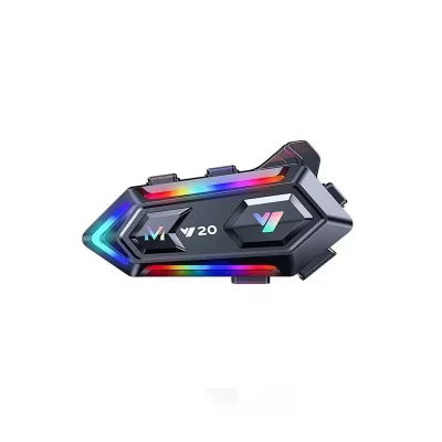 BUĞZ Y20 Motor Kurye Kask Kulaklık Rgb Modlu Bluetooth Motosiklet Kulaklık 5.3 Bluetooth Interkom