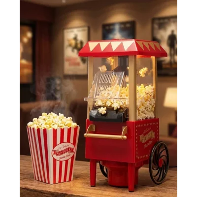 BUĞZ Yağsız Popcorn Makinesi Sıcak Hava ile Hızlı Patlatma