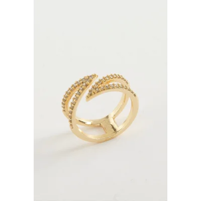  Yaprak Zirkon Taşlı Yüzük