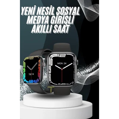  Yeni Model Akıllı Saat Dokunmatik Ekran Unisex Amoled Ekran 44 mm